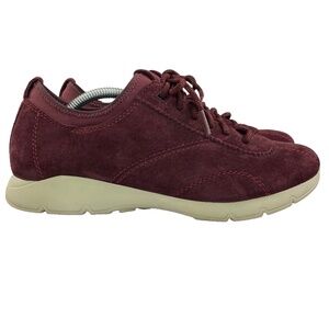 Dansko Audra Suede Low Top Sneaker Comfort Shoe Womens EU 39 US 8.5 - 9 Burgundy